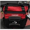 Image 1 : HUSKY RED + BLACK TOOL BAG ON WHEELS + 2 PORTABLE