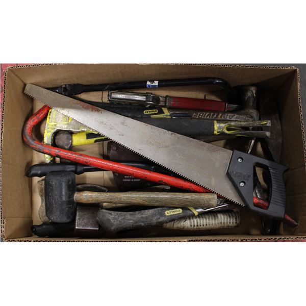 LARGE FLAT OF LARGE HAND TOOLS