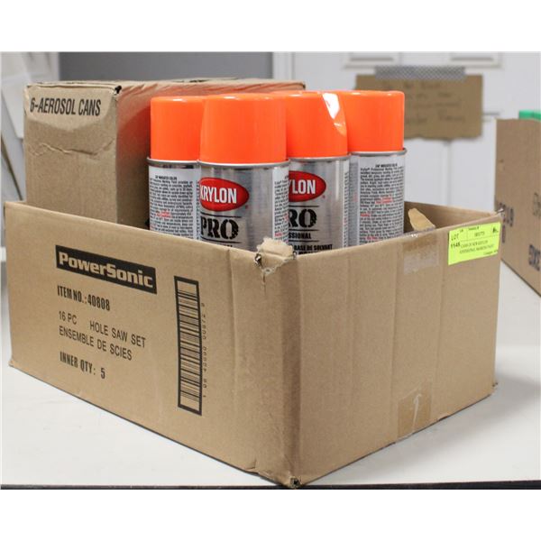 12 CANS OF NEW KRYLON PROFESSIONAL MARKING PAINT