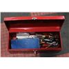 Image 1 : RED STEEL MASTERCRAFT TOOLBOX FULL OF TOOLS -
