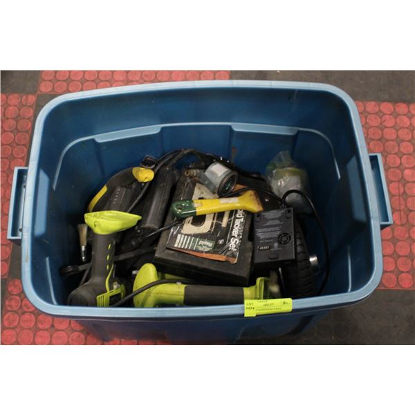 TOTE OF HANDYMAN TOOLS