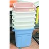 Image 1 : BUNDLE OF 6 RUBBERMAID TALL TUBS WITH SIDE