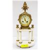 Image 1 : ANTIQUE MARBLE/GOLD CLOCK APPROX 14" TALL