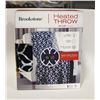 Image 1 : BROOKSTONE HEATED THROW 50" X 60" 4 HEAT SETTINGS