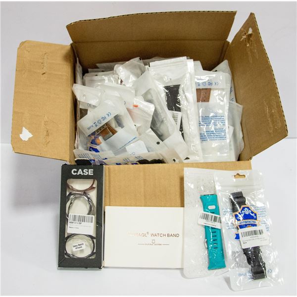 BOX OF APPLE WATCH STRAPS