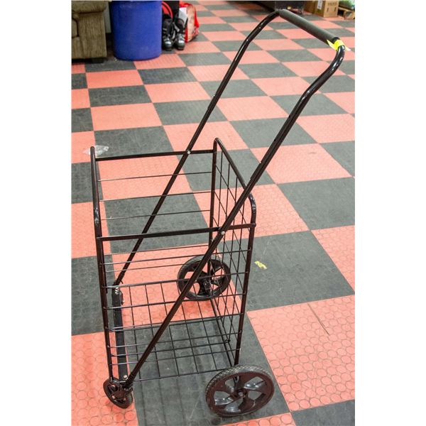 BLACK METAL FRAME 4-WHEEL FOLDING CART -