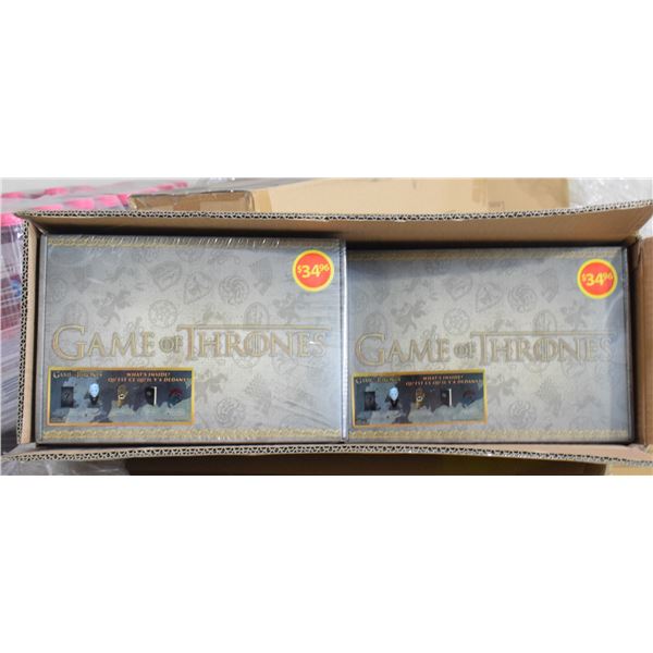 CASE WITH 4 NEW GAME OF THRONES COLLECTOR SETS