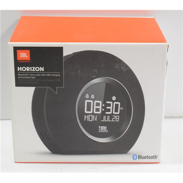 JBL HORIZON BLUETOOTH CLOCK RADIO W/ AMBIENT LIGHT