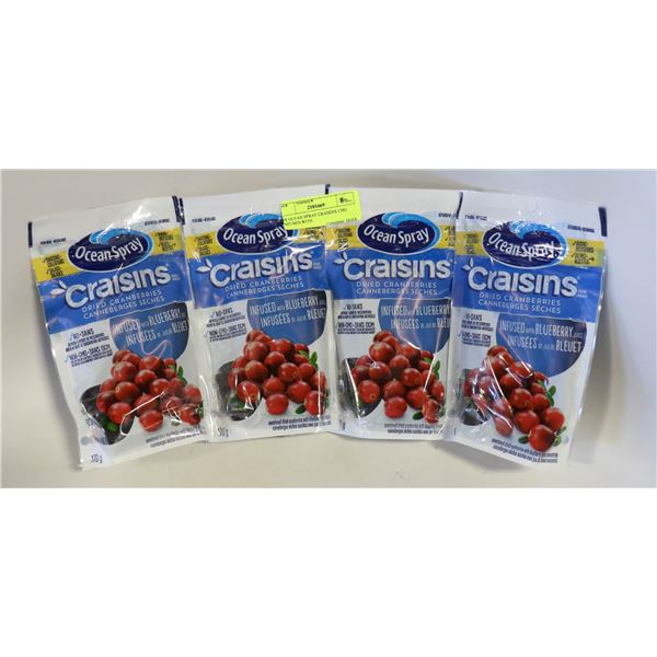 4X OCEAN SPRAY CRAISINS 170G INFUSED WITH