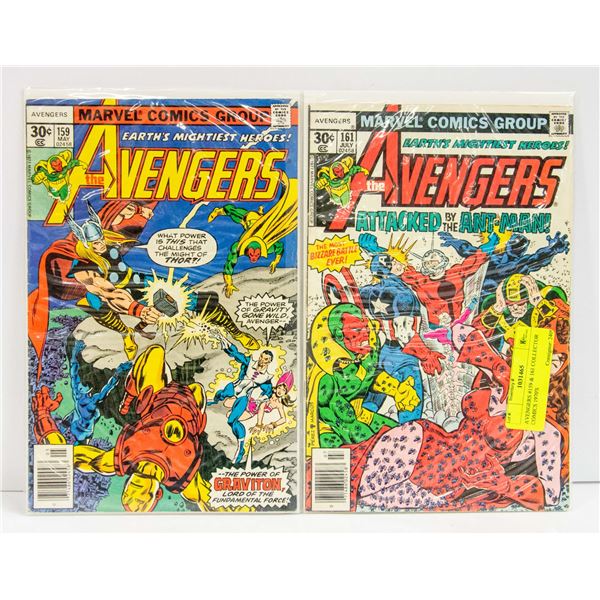 AVENGERS #159 & 161 COLLECTOR COMICS 1970'S