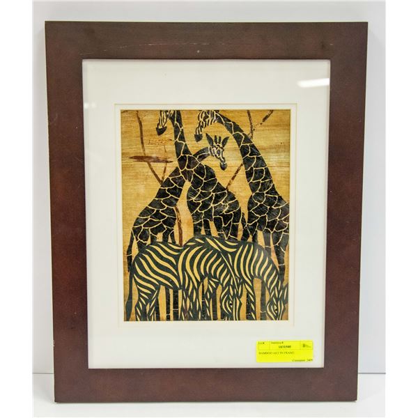 FRAMED BAMBOO ART PIECE