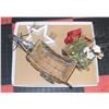 Image 1 : WOOD STAR CANDLE HOLDER,XMAS CHEST,WICKER SLEIGH