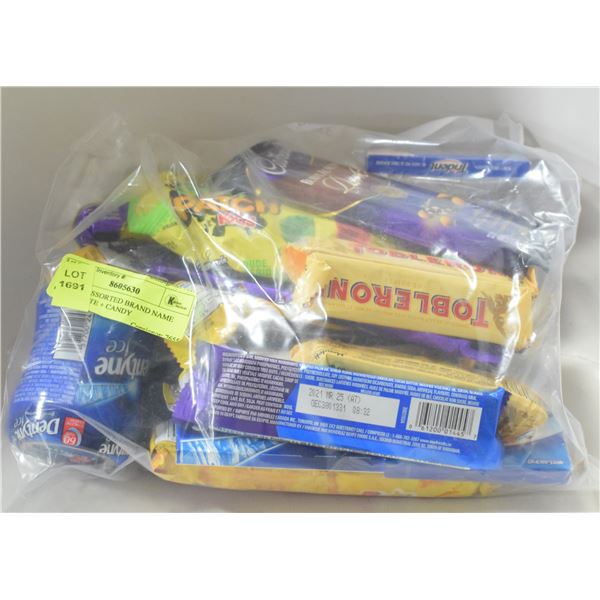 BAG OF ASSORTED BRAND NAME CHOCOLATE + CANDY