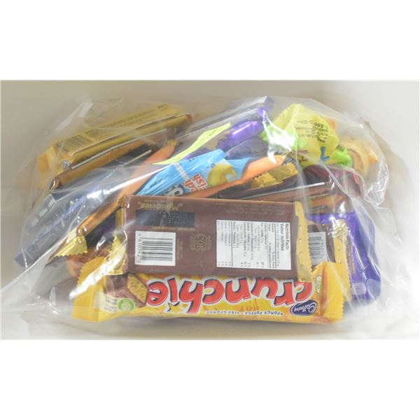 BAG OF ASSORTED BRAND NAME CHOCOLATE + CANDY