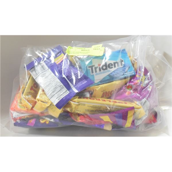 BAG OF ASSORTED BRAND NAME CHOCOLATE + CANDY
