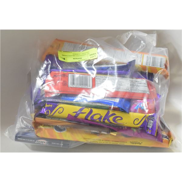 BAG OF ASSORTED BRAND NAME CHOCOLATE + CANDY