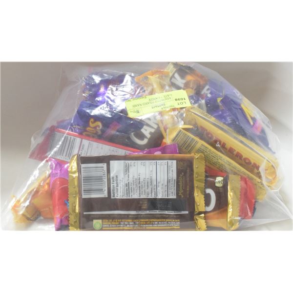 BAG OF ASSORTED BRAND NAME CHOCOLATE + CANDY