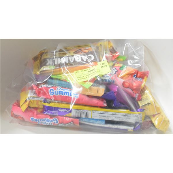BAG OF ASSORTED BRAND NAME CHOCOLATE + CANDY