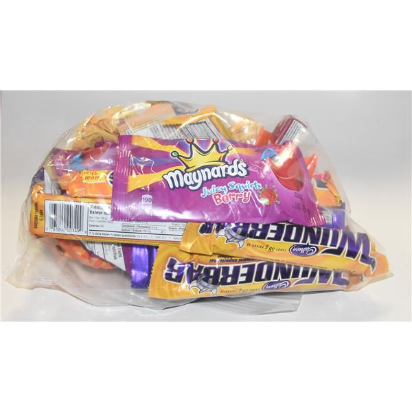 BAG OF ASSORTED BRAND NAME CHOCOLATE + CANDY