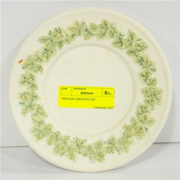 VINTAGE GREEN PLATE