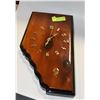 VINTAGE WOODEN ALBERTA MAP WALL CLOCK