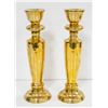 PAIR OF BRASS CANDLEABRAS