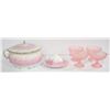 LOT OF 6 PINK DESSERT DISHES