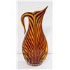TIGER PRINT BLOWN GLASS PITCHER