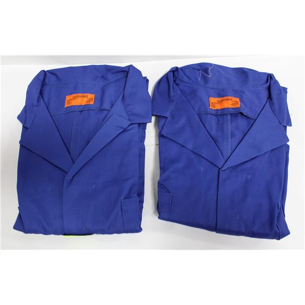 2 BLUE SIZE 3XL 3/4 LENGTH MECHANIC'S COAT