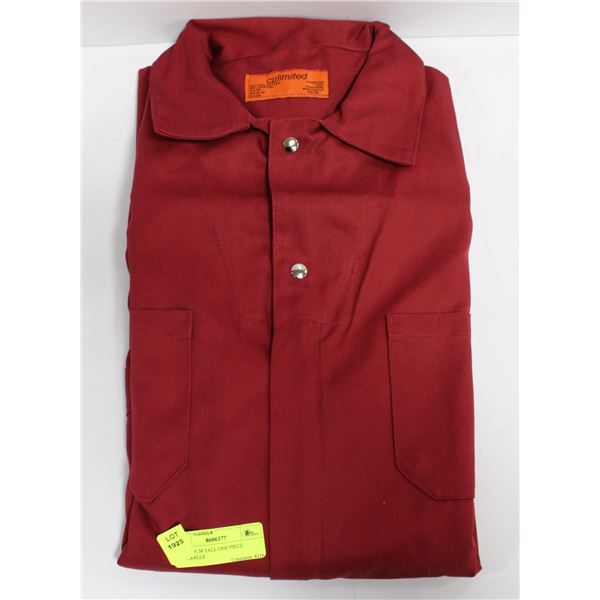 RED SIZE 56 TALL ONE PIECE COVERALLS