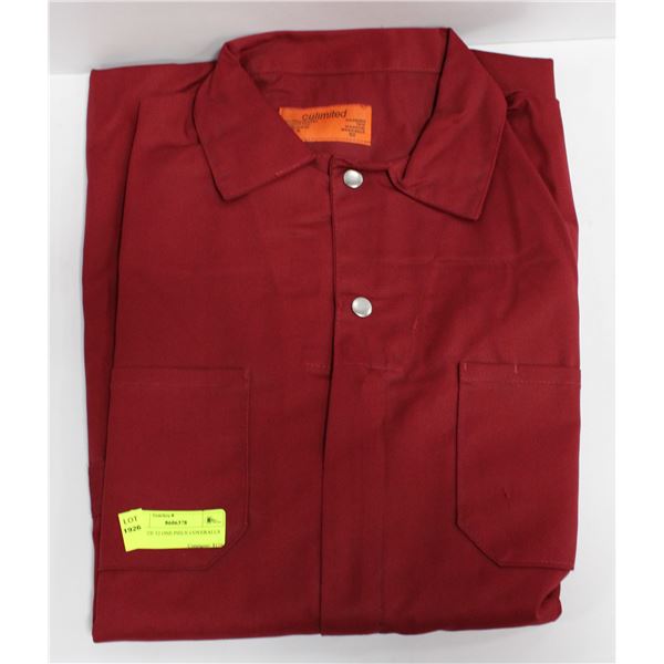 RED SIZE 52 ONE PIECE COVERALLS