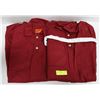 Image 1 : 2 PAIR RED SIZE 40 ONE PIECE COVERALLS