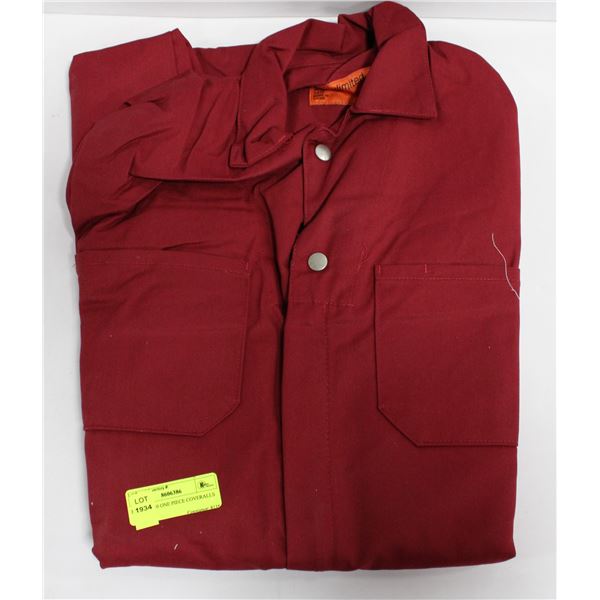 RED SIZE 40 ONE PIECE COVERALLS