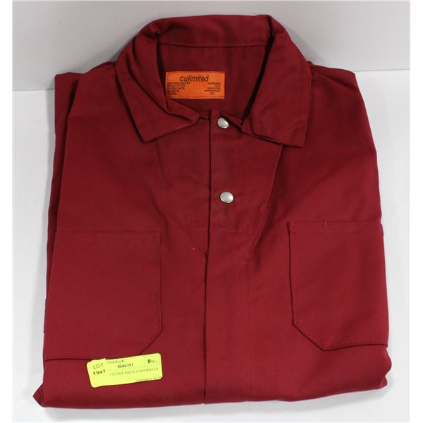 RED SIZE 52 ONE PIECE COVERALLS