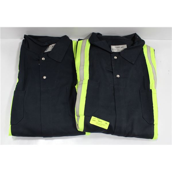 2 PAIR BLUE SIZE 64 ONE PIECE COVERALLS W/ REFLECT