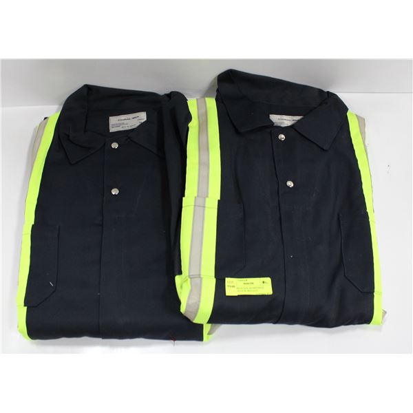 2 PAIR BLUE SIZE 64 ONE PIECE COVERALLS W/ REFLECT