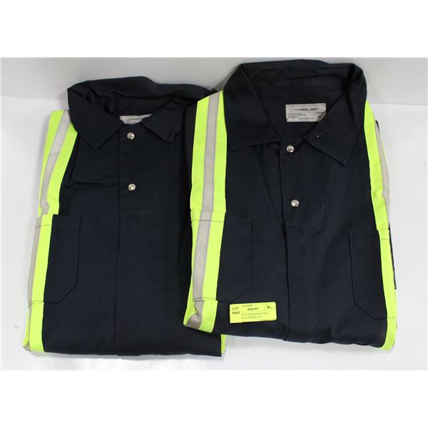 2 PAIR BLUE SIZE 64 ONE PIECE COVERALLS W/ REFLECT