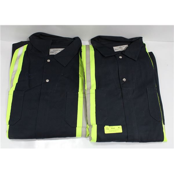 2 PAIR BLUE SIZE 64 ONE PIECE COVERALLS W/ REFLECT