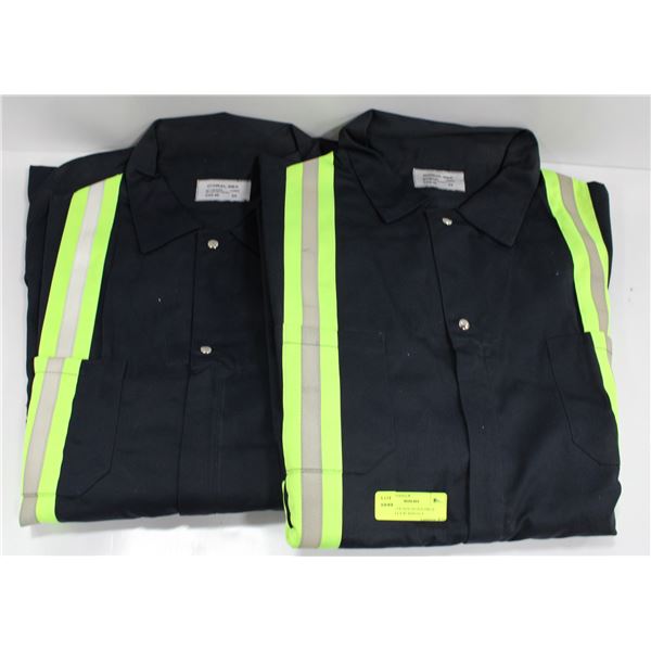 2 PAIR BLUE SIZE 64 ONE PIECE COVERALLS W/ REFLECT