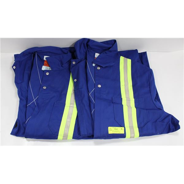 2 PAIR SIZE 52 ONE PIECE COVERALLS W/ REFLECTOR