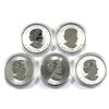 Image 2 : 2017-2018 Canada 1oz .9999 Fine Silver Maple leafs(Tax Exempt). Lot includes 2x 2018 Dog privy, 2018