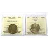 Image 1 : 2021 Canada Loon $1 ICCS Certified MS-66 & Test Token CH# TT-100.25 ICCS MS-65. 2pcs