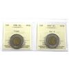 Image 1 : 1996 Canada $2 'Cigar' ICCS Certified VF-30 & 2002 $2 'Dot H' ICCS VF-30. 2pcs