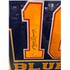 Image 2 : Brett Hull Signed St. Louis Blues 35x43 Custom Framed Jersey (Beckett COA)