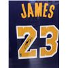 Image 2 : LeBRON JAMES SIGNED CUSTOM FRAMED LAKERS JERSEY WITH LED LIGHT UP FEATURES (TOPEKA COA)