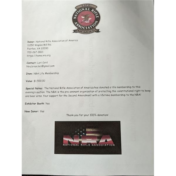 NRA Lifetime Membership