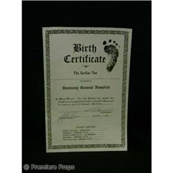 Passions BIRTH CERTIFICATE TV Movie Props