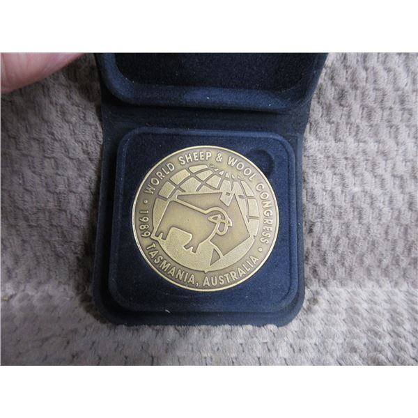 1989 Tasmania - World Sheep & Wool Congress Medallion