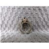 Image 2 : 10K Ladies Gold Ring with 9 Garnets Size 6 1/2