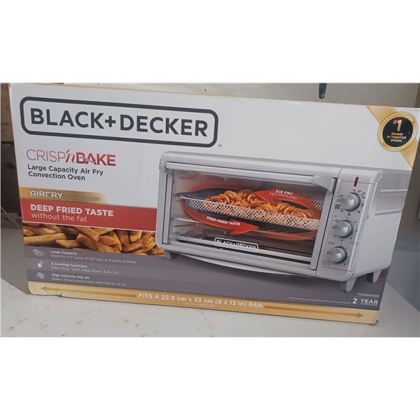 BLACK+DECKER Crisp ‘N Bake Air Fry Toaster Oven, Extra Wide New